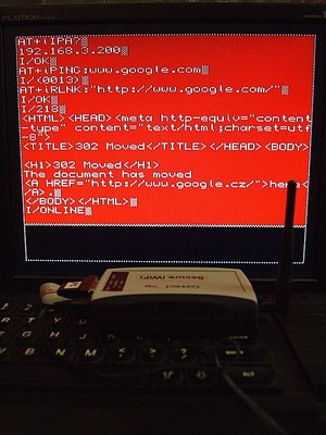 QL, ConnectOne iWiFi module, and the content of www.google.com