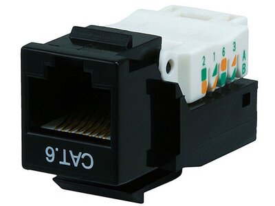 CAT5/6 keystone in black...