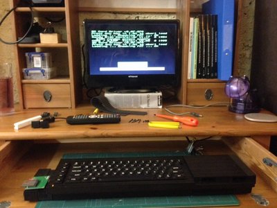 QL with SuperQBoard, both Microdrives and QL-SD