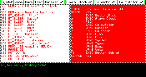 QPAC S*BASIC screen