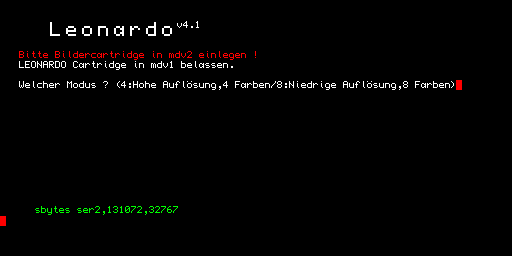Leonardo Boot Screen