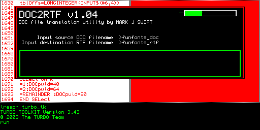 DOC2RTF_BAS in action