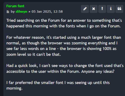Forum Font example