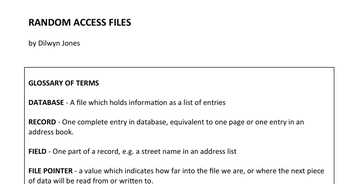 Random Access Files article