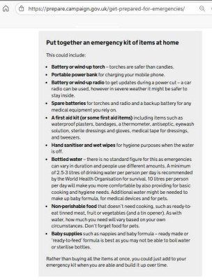 Emergency Kit site